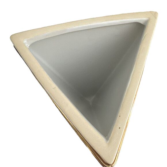 Home Decor Planters White Ceramic Planter UMBRA TRIGG White Gold Modern - Picture 3 of 5